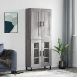 Highboard Grey Sonoma 69.5x34x180 cm Engineered Wood 3199647