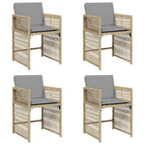 Garden Chairs with Cushions 4 pcs Mix Beige Poly Rattan 365040
