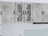 Wall Glass Cabinet LUCCA Concrete Grey 60 x 31 x 80 cm 885088