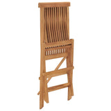 Outdoor Dining Set Natural Teak Solid Teak wood Medium Foldable 3096575