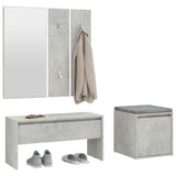 Hallway Furniture Set Concrete Grey Engineered Wood 3082048