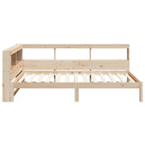 ZNTS Bookcase Bed without Mattress 90x200 cm Solid Wood Pine 3324326