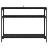 Console Table Black Oak 100 x 29 x 75 cm Engineered Wood 882201