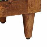 Highboard with Storage Walnut 40 x 33 x 110 cm Solid Mango Wood 4018253