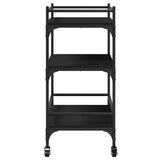 Kitchen Trolley Black 65x40x86.5 cm Engineered Wood 842396