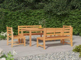 5 Piece Garden Dining Set Solid Wood Teak 3157195