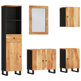 5 Piece Bathroom Furniture Set Solid Wood Acacia 3200646