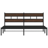 Bed Frame without Mattress with Headboard Brown Oak 183x213 cm 4017156
