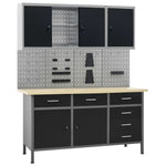 Workbench with Four Wall Panels and Two Cabinets 3053440