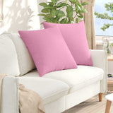 Sofa Pillows 2 pcs Pink 80 x 80 cm Fabric 42014055