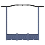 Raised Bed with Trellis and Roof Grey 169 x 40 x 125 cm PP 42032552