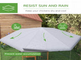 Chicken Coop for 10-15 Chickens, Hens, Rabbits, Ducks, Outdoor Garden Chicken Run, 4 x 3.5 x 2.6m T3398P552660