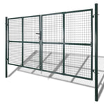 Double Door Fence Gate Powder-Coated Steel 142025