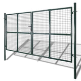 Double Door Fence Gate Powder-Coated Steel 142025