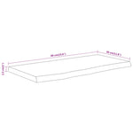 ZNTS Wall Shelf 60x30x2.5 cm Rectangular Solid Wood Acacia Live Edge 370236
