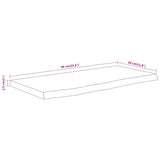 ZNTS Wall Shelf 60x30x2.5 cm Rectangular Solid Wood Acacia Live Edge 370236
