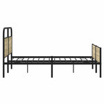 Metal Bed Frame without Mattress Sonoma Oak 160x200 cm 3318694
