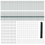 Welded Wire Fence 100 x 1 m PVC-Coated Steel Green Mesh 3336791