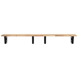 Basin Shelf Wall Mounted Steel and Solid Wood Acacia 3302687