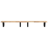 ZNTS Basin Shelf Wall Mounted Steel and Solid Wood Acacia 3302679