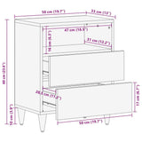 Bedside Cabinet 50x33x60 cm Solid Wood Mango 4018674