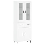 Highboard White 69.5x34x180 cm Engineered Wood 3198545