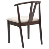 Dining Chair 2 pcs Light Brown and Light Solid Rubber Wood 42020402