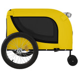 Pet Bike Trailer Yellow and Black Oxford Fabric and Iron 94029
