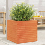 Garden Planter Wax Brown 50x50x46 cm Solid Wood Pine 3282406