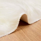 Faux Sheepskin Rug TAFALLA White 160 cm Polyester 42021472