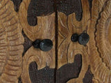 Bathroom Furniture Set with Door 2 pcs Brown Solid Mango Wood 3310108