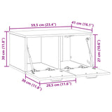 Wall-Mounted TV Cabinet Artisan Oak 59.5 x 41 x 30 cm 899024