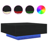 Coffee Table Black Oak 80 x 80 x 31 cm Engineered Wood 863002