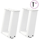 ZNTS Coffee Table Legs U-Shaped 2 pcs White 30x cm Steel 4012737