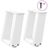 ZNTS Coffee Table Legs U-Shaped 2 pcs White 30x cm Steel 4012737