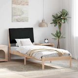 Bed frame Brown and black 75 x 190 cm Solid pine wood 878791