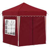 Pop-up Party Tent 195 x 195 x 245 cm Burgundy Oxford Fabric 42019741