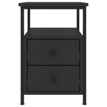 ZNTS Bedside Cabinets 2 pcs Black 34x35.5x50 cm Engineered Wood 826014