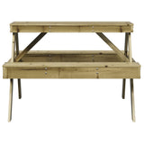 Picnic Table 105x134x75 cm Impregnated Wood Pine 832571
