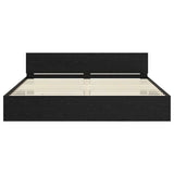 Bed Frame with Headboard Black Oak 200 x 200 cm Engineered Wood 3403603