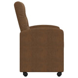 Dining Chairs with Wheels 2 pcs Brown 57 x 67 x 98 cm 42017896