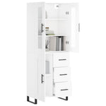 Highboard White 69.5x34x180 cm Engineered Wood 3198681