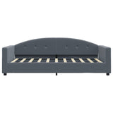 Daybed with Trundle&Drawers without Mattress Dark Grey 90x190 cm Single 3197396