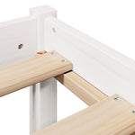 Bed Frame without Mattress White 75x190 cm Small Single Solid Wood Pine 3306172