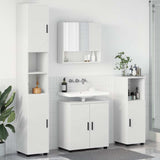 Bathroom Furniture Set 4 pcs White Engineered wood & Metal 3392963