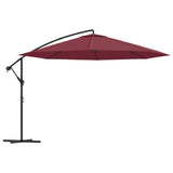 Cantilever Garden Parasol Bordeaux Red Polyester, Metal, Steel 44507