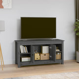 TV Cabinet Grey 103x36,5x52 cm Solid Wood Pine 814576