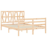 Bed Frame without Mattress 140x190 cm Solid Wood 3194356