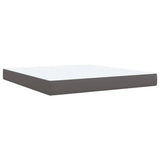Box Spring Bed with Mattress Grey 180x200 cm Faux Leather 3286134