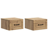 Wall-Mounted Bedside Cabinet 2 pcs Artisan Oak Engineered Wood 899294